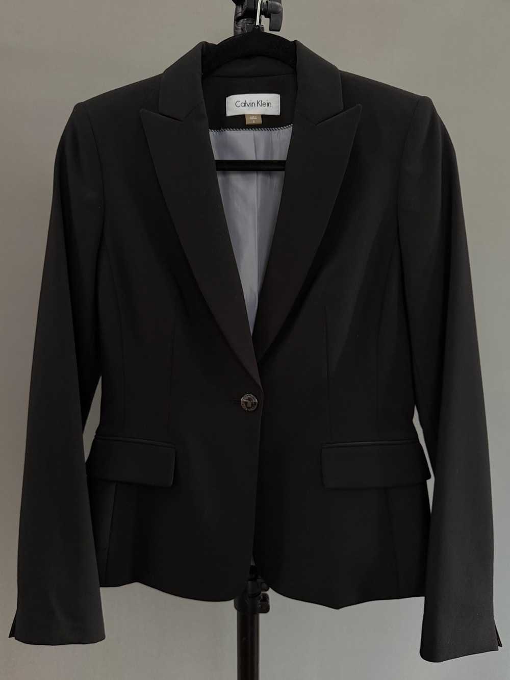 Calvin Klein Women's Black Single-Button Blazer